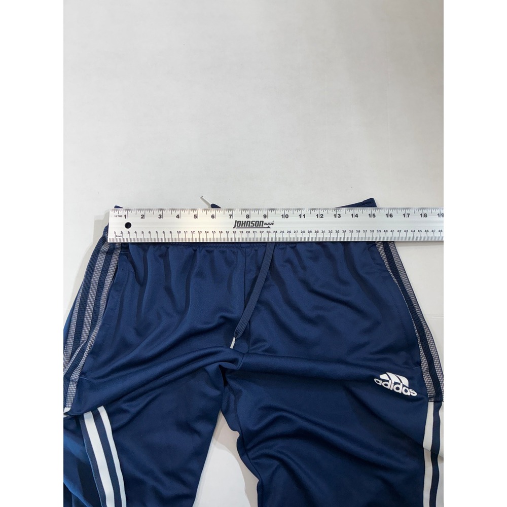 Adidas Tiro Track Pants Womens M Navy Blue Excellent AEROREADY Mesh Stripe Zip - Picture 5 of 10
